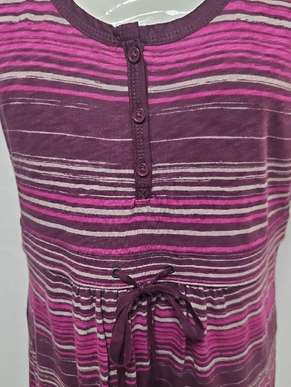 Eddie Bauer Purple and Fuchsia Striped Sleeveless Dress - Picture 4 of 8